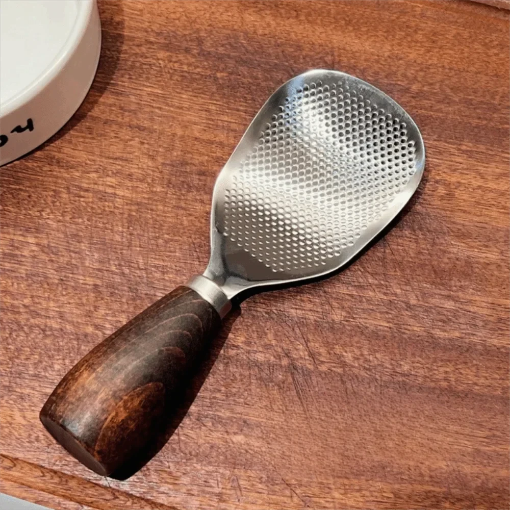Stainless Steel Vertical Rice Shovel Spatula Wooden Handle Rice Spoon by Bowlift