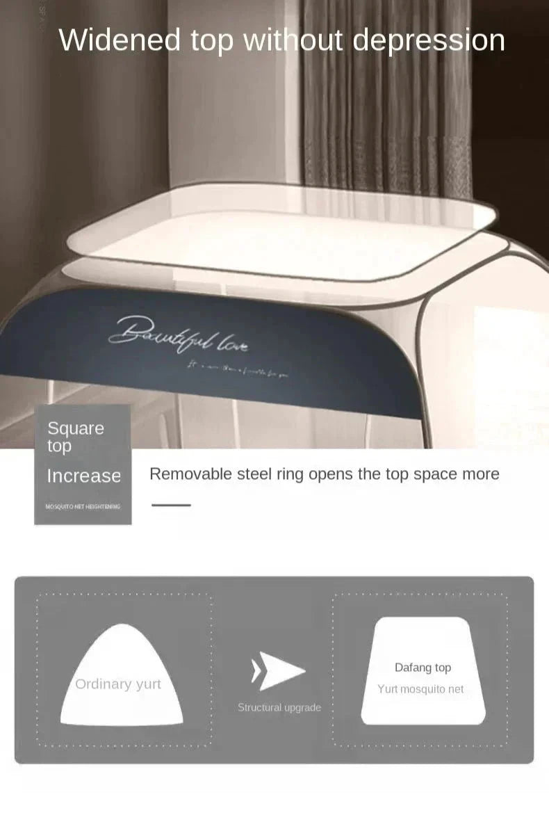 Starry Gray Mosquito Net – No-Installation Insect Protection for Relaxed Indoor and Outdoor Nights by BowLift