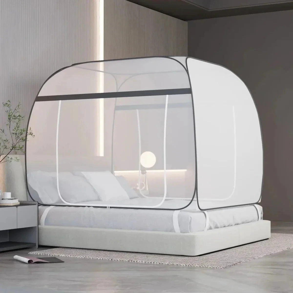 Starry Gray Mosquito Net – No-Installation Insect Protection for Relaxed Indoor and Outdoor Nights by BowLift