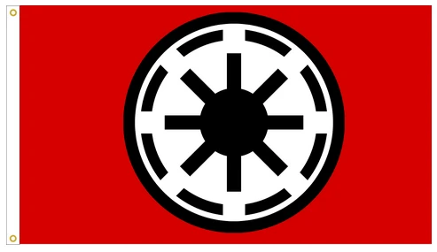 Galactic Empire Star Wars Flag -StarWars Fag-3x5 FT Banner-100% polyester-2 Metal Grommets by flagsshop