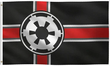 Galactic Empire Star Wars Flag -StarWars Fag-3x5 FT Banner-100% polyester-2 Metal Grommets by flagsshop