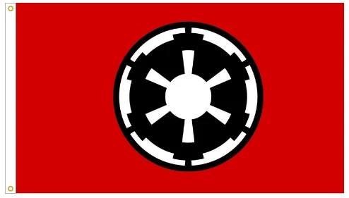 Galactic Empire Star Wars Flag -StarWars Fag-3x5 FT Banner-100% polyester-2 Metal Grommets by flagsshop