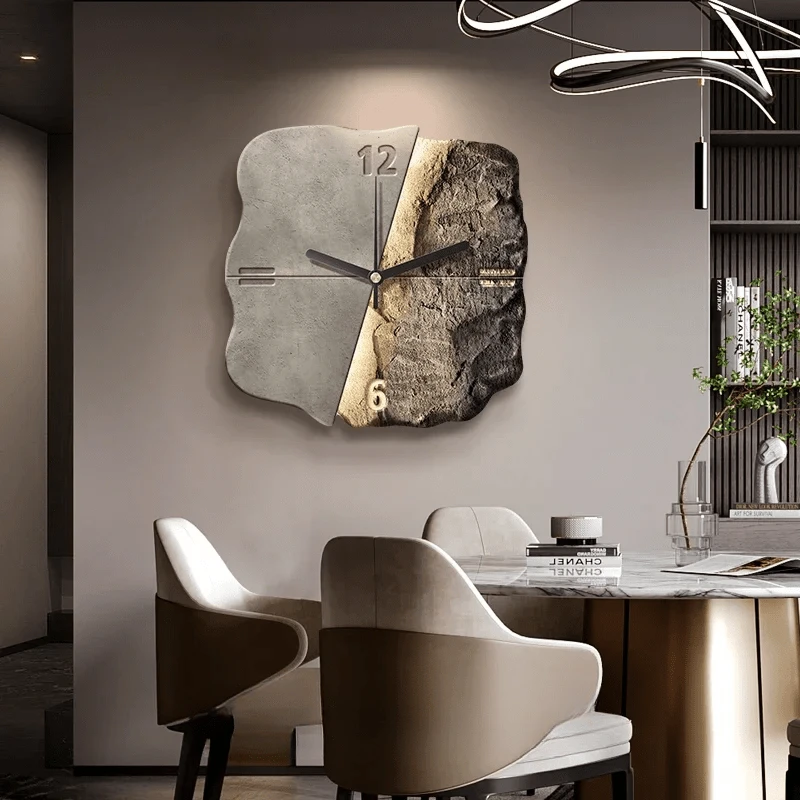 StoneAura – Modern Sandstone-Effect Wall Clock with Silent Quartz by BowLift