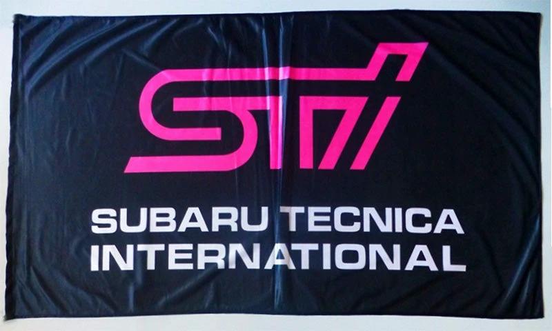 Subaru STI Flag-3x5 FT Banner-100% polyester Subaru Tecnica International banner by flagsshop