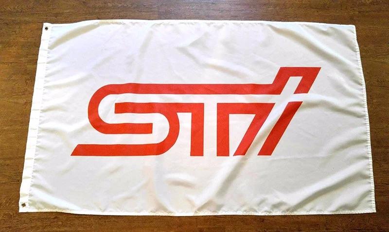 Subaru STI Flag-3x5 FT Banner-100% polyester Subaru Tecnica International banner by flagsshop