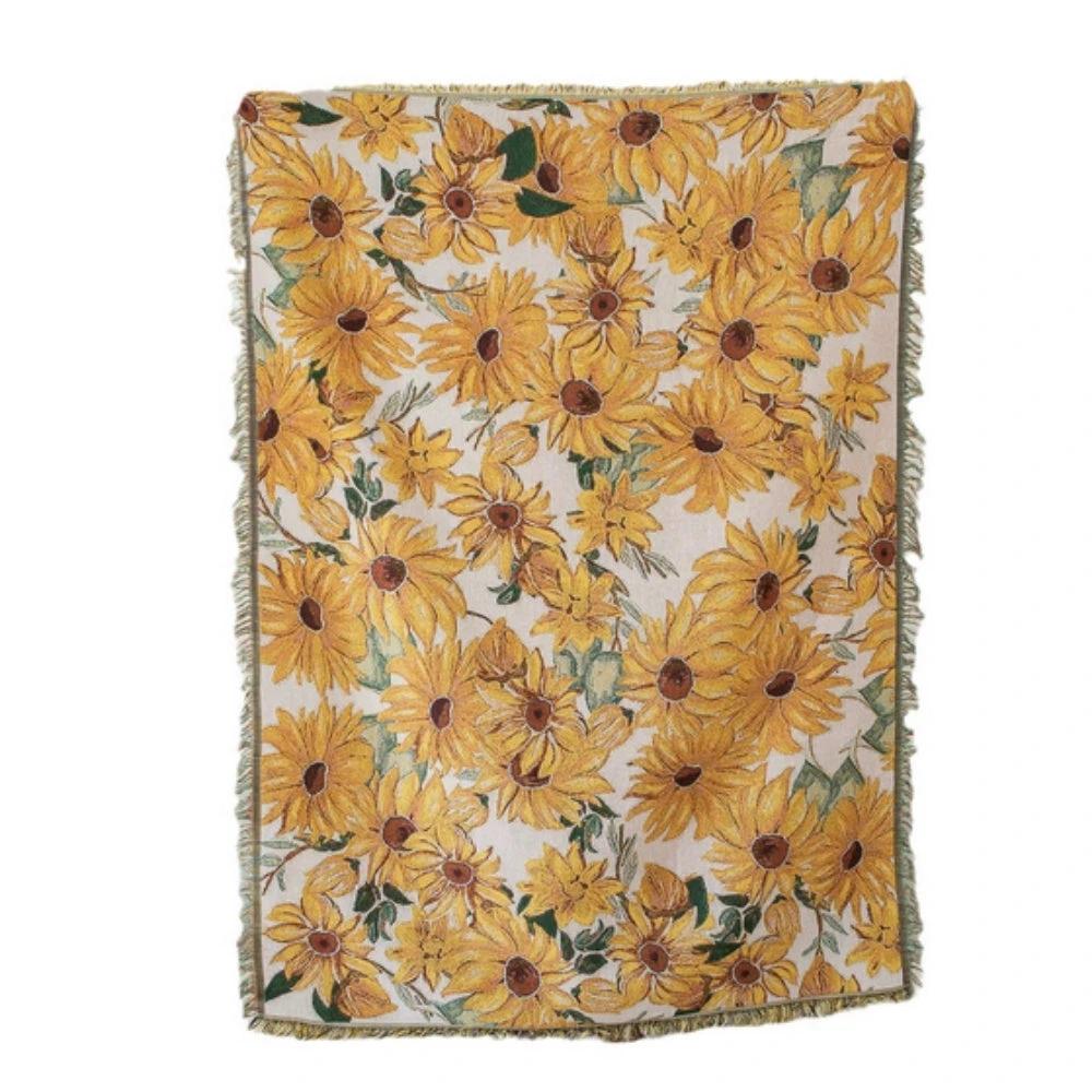 Sun Floral Outdoor Picnic Blanket by Casa & Beyond