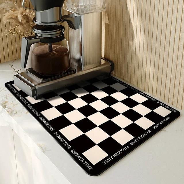Super Absorbent Draining Mat Kitchen Bathroom Faucet Absorbent Mat by Bowlift