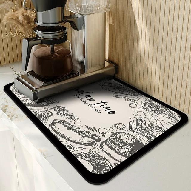 Super Absorbent Draining Mat Kitchen Bathroom Faucet Absorbent Mat by Bowlift