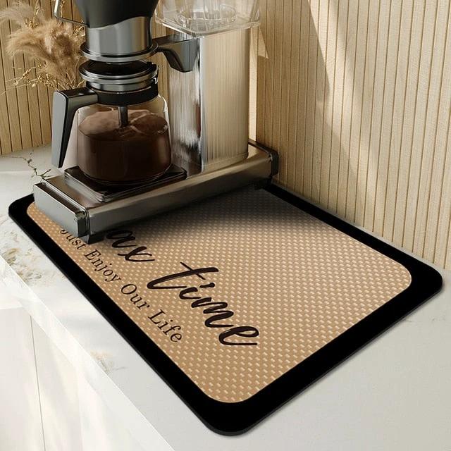 Super Absorbent Draining Mat Kitchen Bathroom Faucet Absorbent Mat by Bowlift
