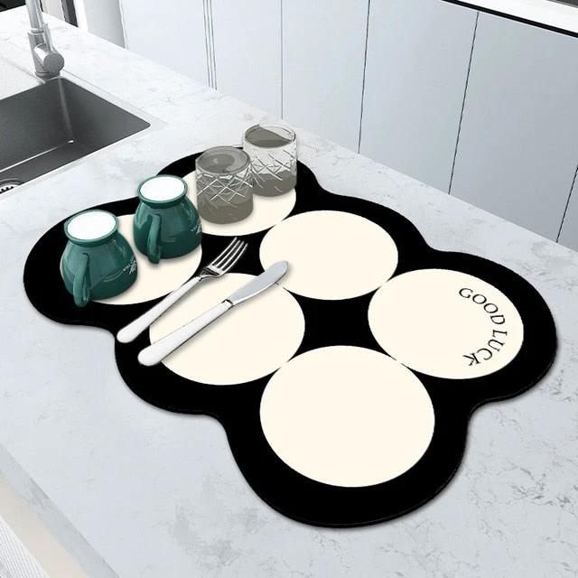 Super Absorbent Draining Mat Kitchen Bathroom Faucet Absorbent Mat by Bowlift
