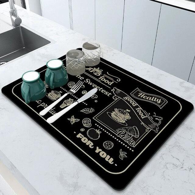 Super Absorbent Draining Mat Kitchen Bathroom Faucet Absorbent Mat by Bowlift