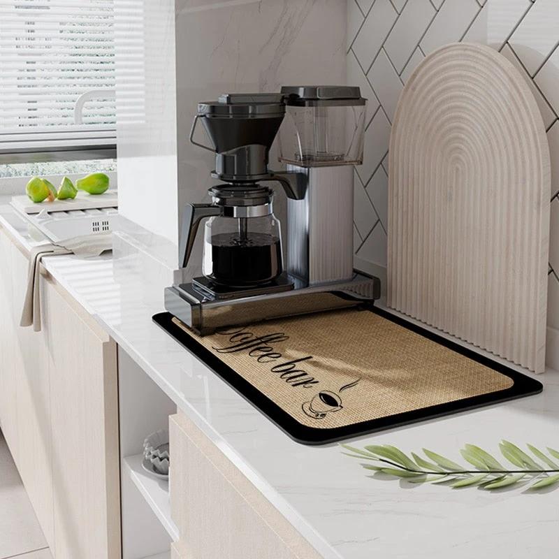 Super Absorbent Draining Mat Kitchen Bathroom Faucet Absorbent Mat by Bowlift