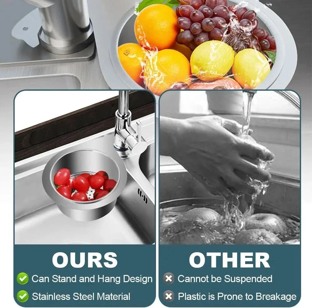 Swan Stainless Steel Sink Strainer Hanging Basket Kitchen Drain Filter by Bowlift