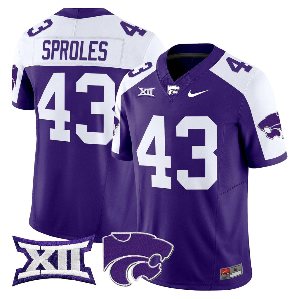 Darren Sproles Jersey #43 Kansas State Wildcats 2025 Limited Stitched Purple Alter by My Store
