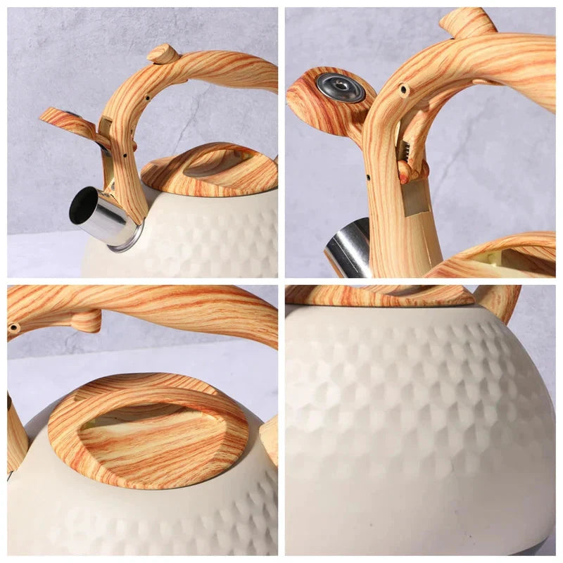 Tea kettle with Anti-Scald Handle Stainless Steel Whistling Kettle by Bowlift