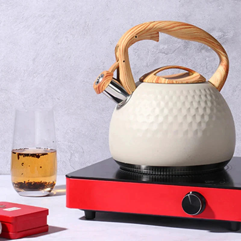 Tea kettle with Anti-Scald Handle Stainless Steel Whistling Kettle by Bowlift