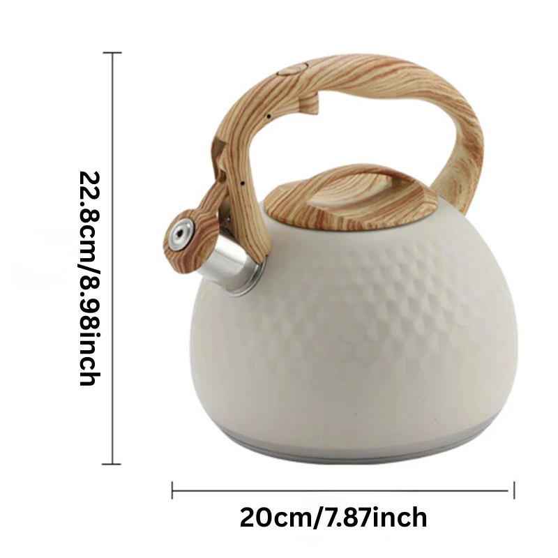 Tea kettle with Anti-Scald Handle Stainless Steel Whistling Kettle by Bowlift