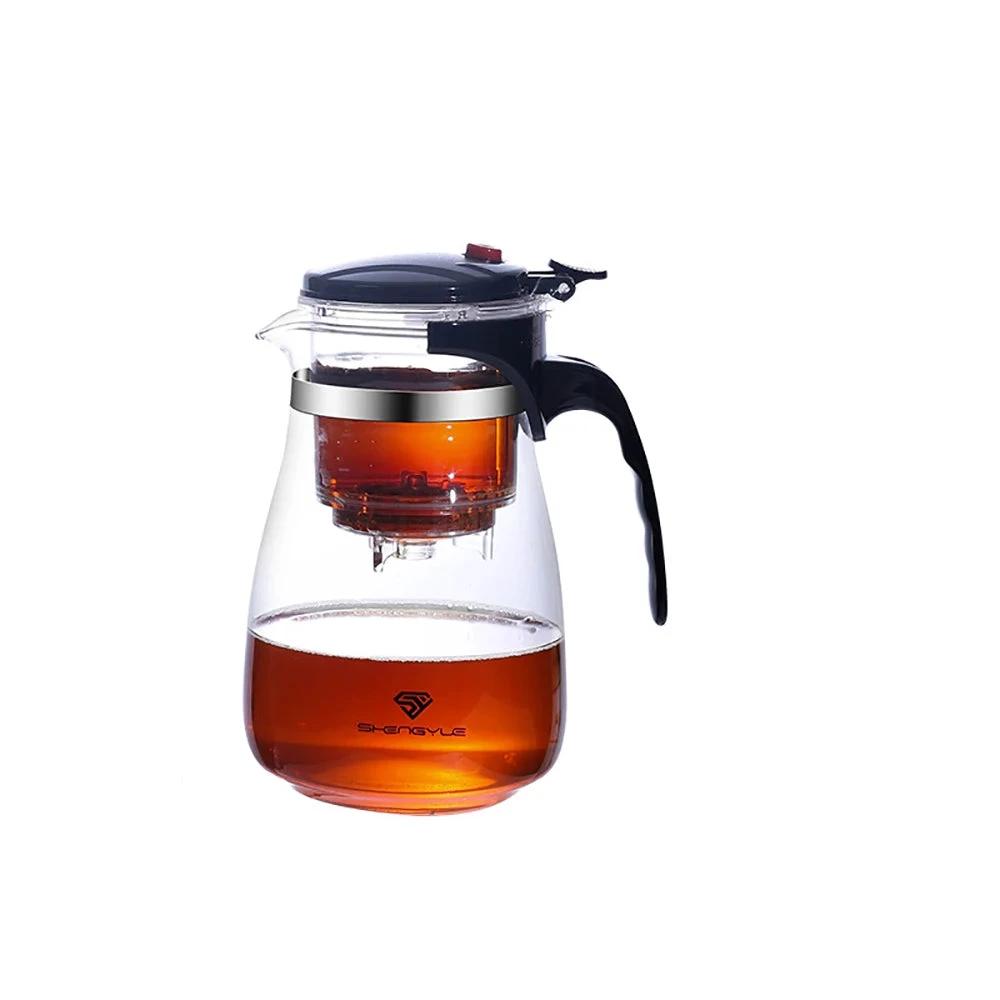 Tea Pot For Tea With Infuser Glass Kettle Heat Resistant Teapot by Bowlift