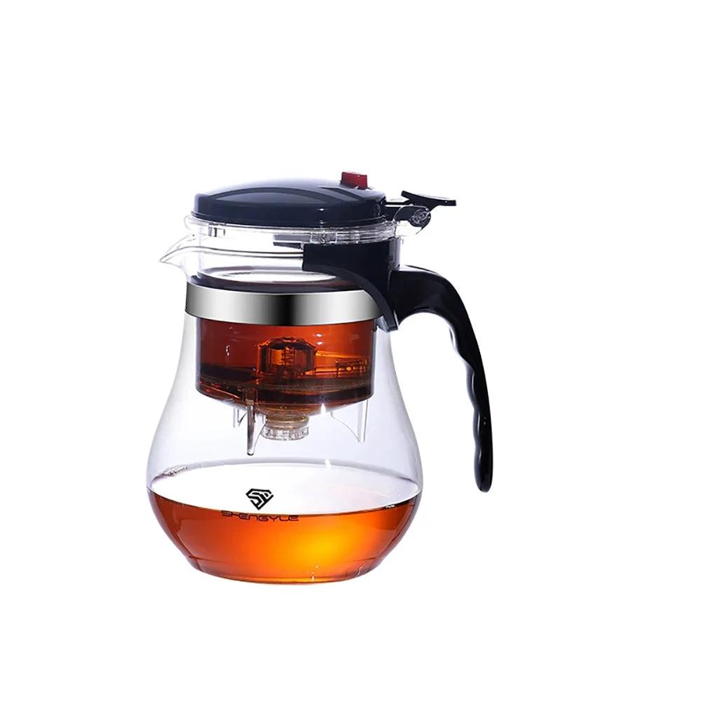 Tea Pot For Tea With Infuser Glass Kettle Heat Resistant Teapot by Bowlift