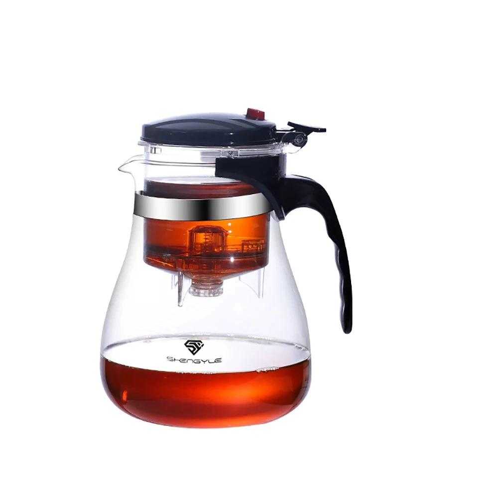 Tea Pot For Tea With Infuser Glass Kettle Heat Resistant Teapot by Bowlift