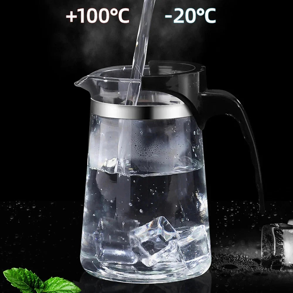 Tea Pot For Tea With Infuser Glass Kettle Heat Resistant Teapot by Bowlift