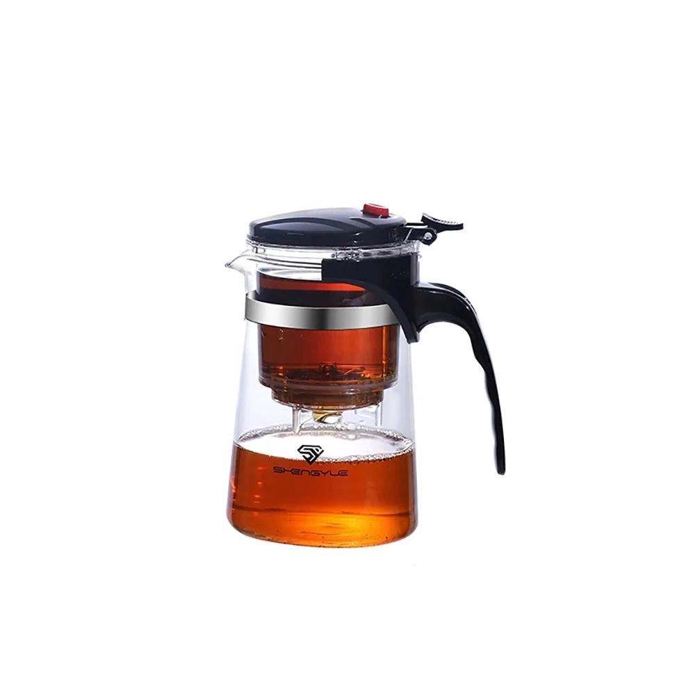Tea Pot For Tea With Infuser Glass Kettle Heat Resistant Teapot by Bowlift