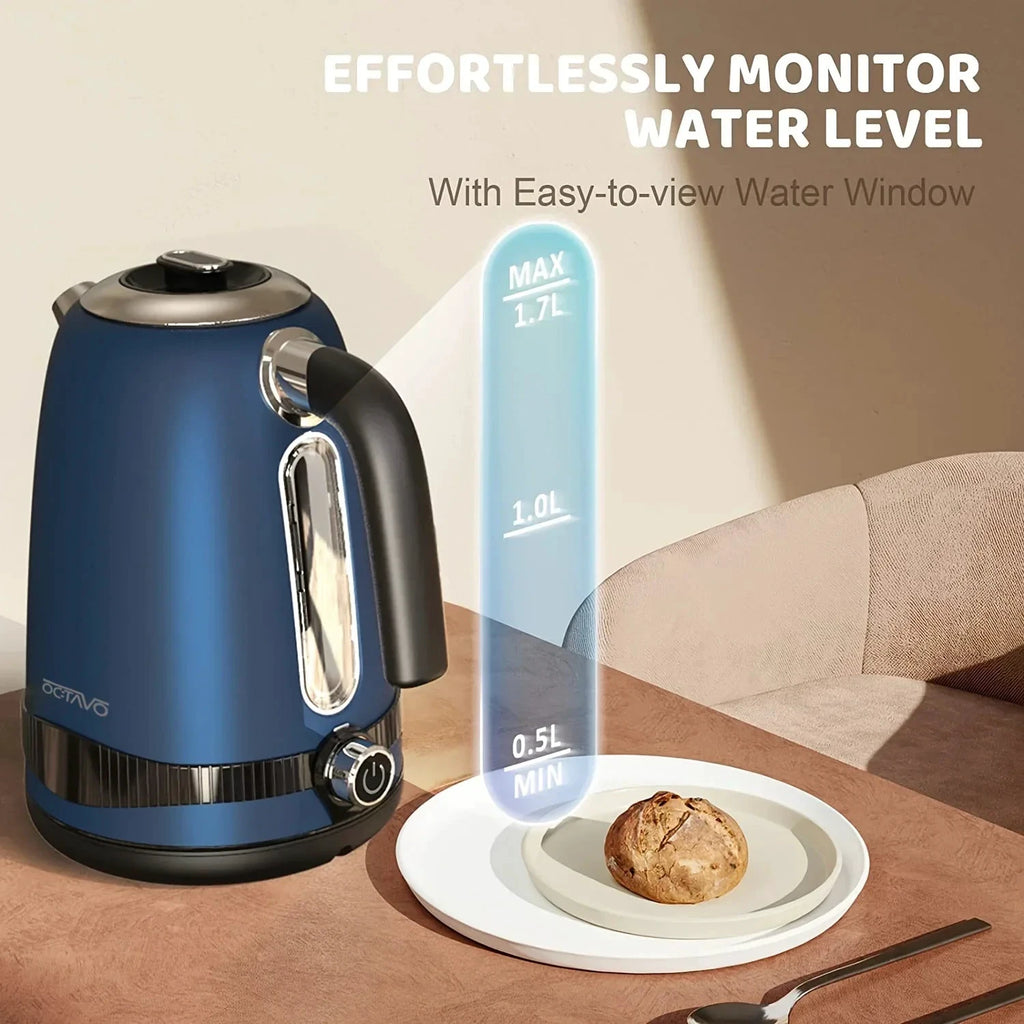 Temperature Control and LED Display Stainless Steel Electric Kettle by Bowlift