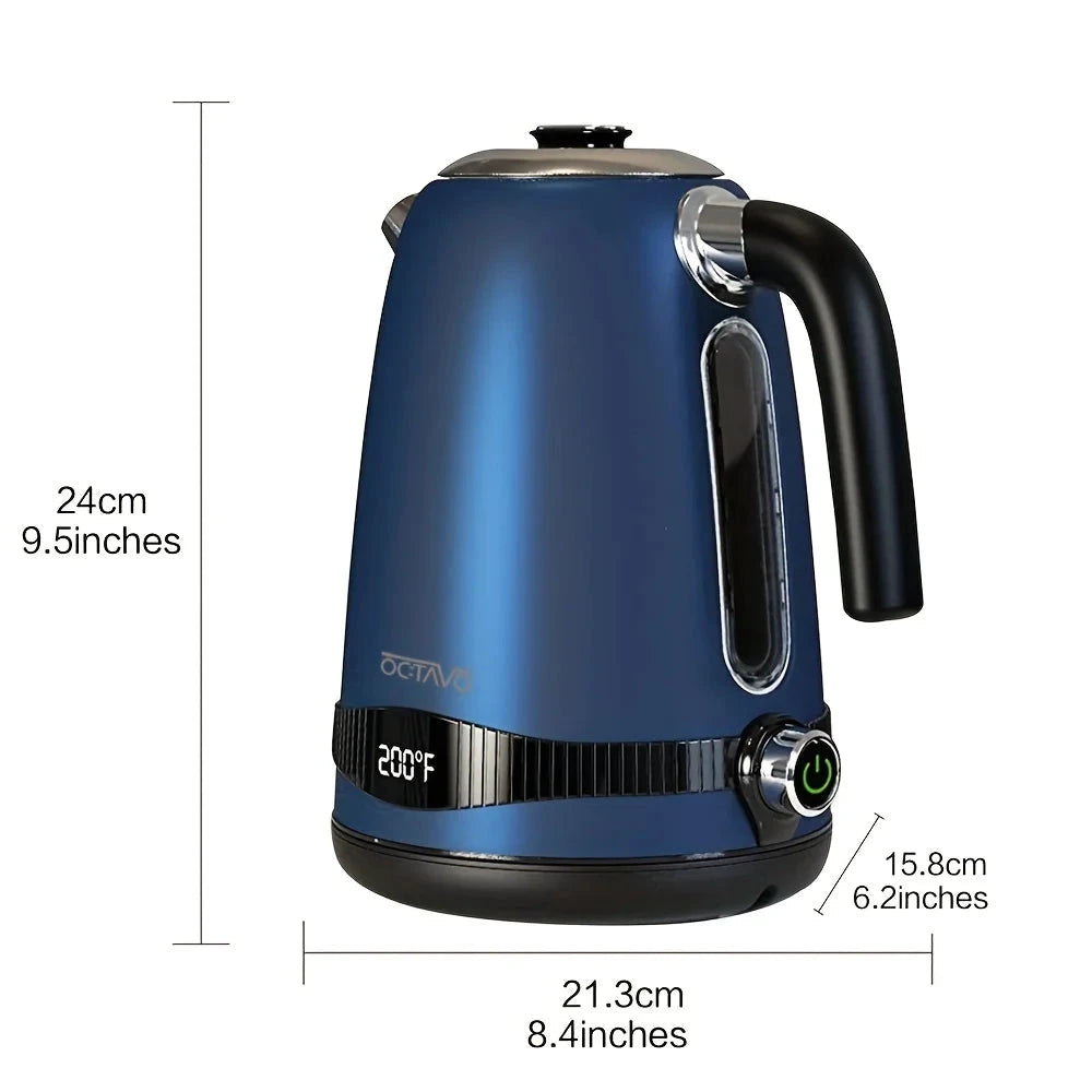 Temperature Control and LED Display Stainless Steel Electric Kettle by Bowlift