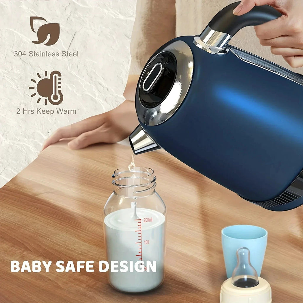Temperature Control and LED Display Stainless Steel Electric Kettle by Bowlift