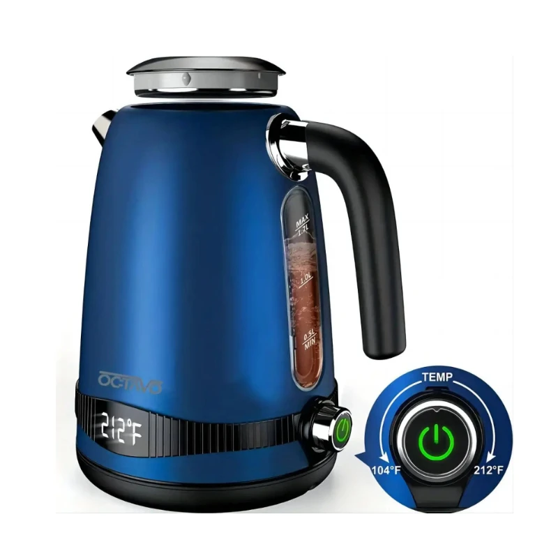 Temperature Control and LED Display Stainless Steel Electric Kettle by Bowlift