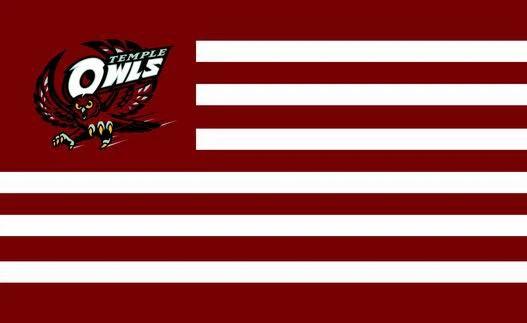 Temple Owls Flag 3FTX 5FT Size NCAA Temple University Banner Polyester 100D by flagsshop