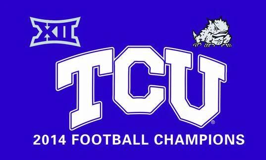 NCAA Texas Christian University Banner 3X5FT Texas Christian Horned Frog Flag PolyesterBanner by flagsshop