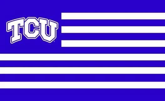 Texas Christian Horned Frog Flag NCAA Texas Christian University Banner 3X5FT 150X90CM Banner by flagsshop