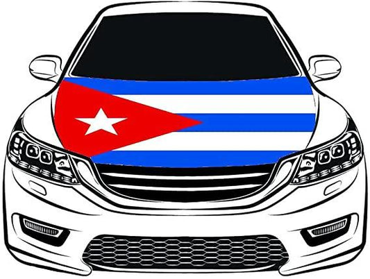 Cuba National Flag ,Car Hood Cover Flag The Republic of Cuba , Engine Banner,3.3X5ft/6X7FT,100% Polyester Elastic Fabrics Can be Washed,La República de Cuba National Flag by flagsshop