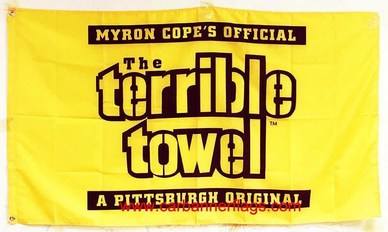 Pittsburgh Steelers Flag-3x5FT NFL the Terrible Towel Flag Banner-100% polyester by flagsshop