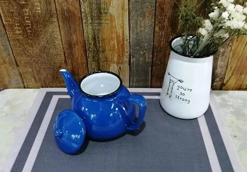 Thickened Enamel Boiling Kettle Induction Gas Stoves Teapot Coffee Pot by Bowlift