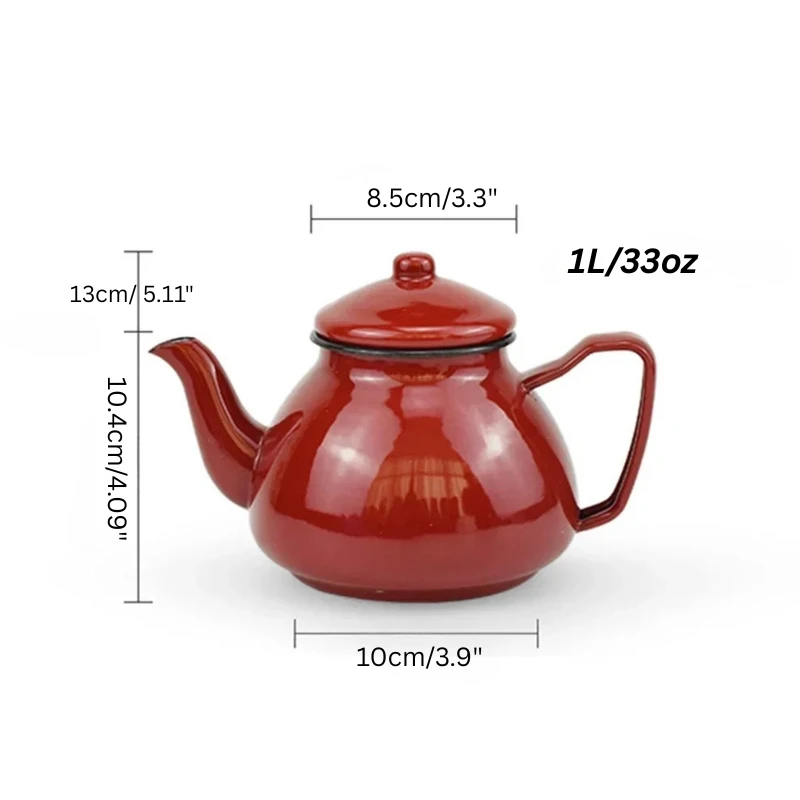 Thickened Enamel Boiling Kettle Induction Gas Stoves Teapot Coffee Pot by Bowlift