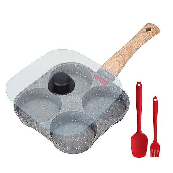 Thickened Omelet Egg Frying Pan with Lid Nonstick 4 Cups Pancake Pan by Bowlift