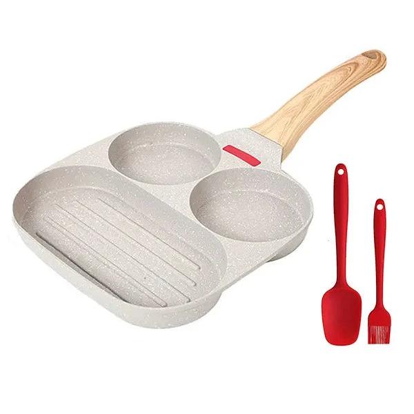 Thickened Omelet Egg Frying Pan with Lid Nonstick 4 Cups Pancake Pan by Bowlift