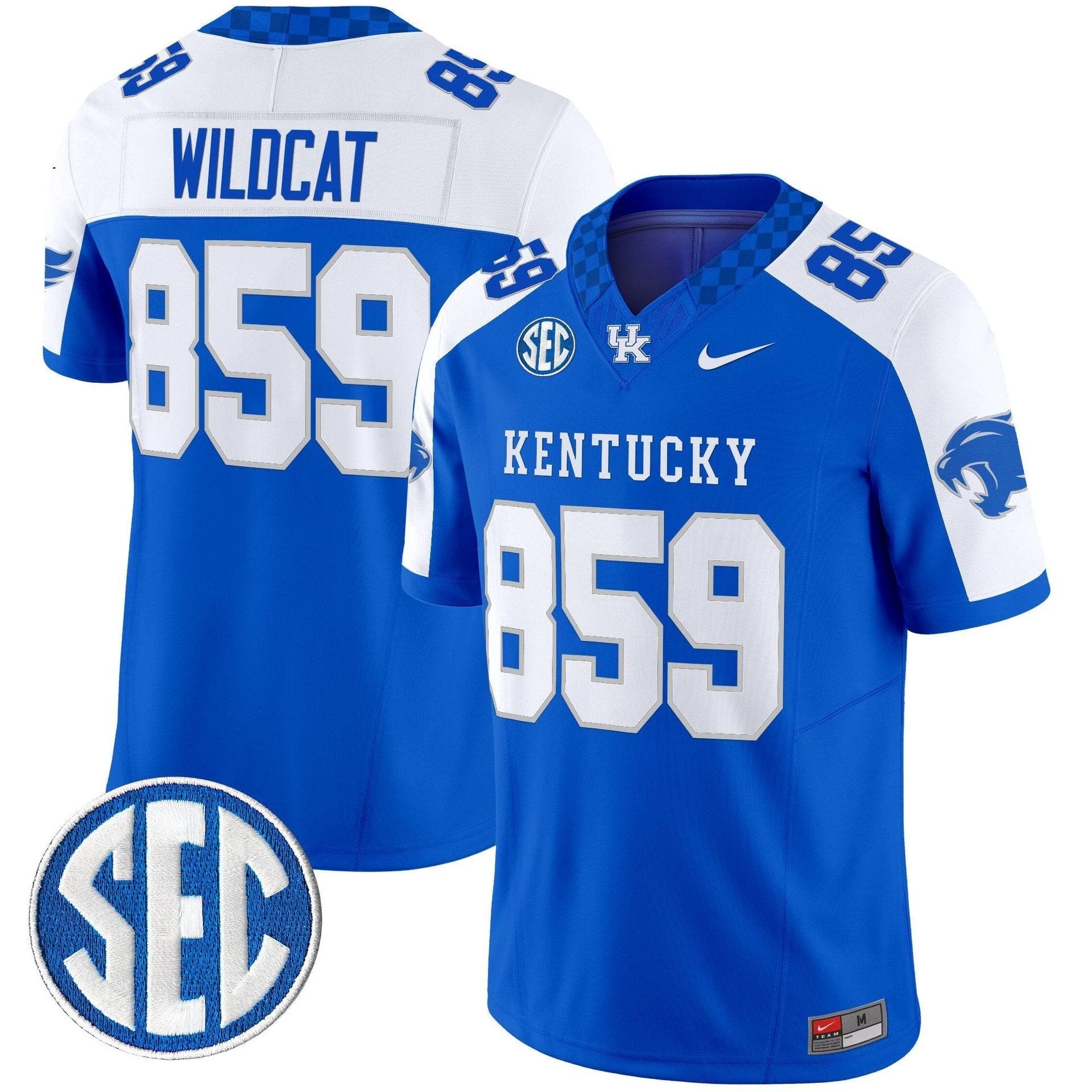 Wildcat Jersey #859 Kentucky Wildcats 2025 Limited Stitched Royal Alternate by My Store