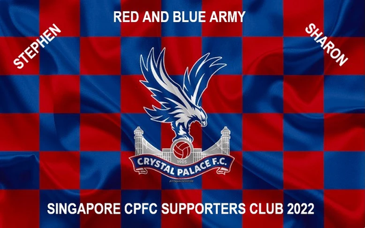 Custom Crystal Palace Football Club Flag-3x5ft Banner-100% polyester by flagsshop