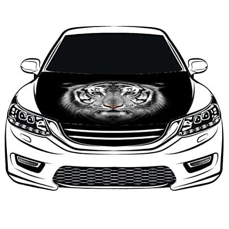 Black Tiger Car Hood Cover Flag , Engine Banner Flag Black Tiger Logo,3.3X5ft,/6X7FT100% Polyester Elastic Fabrics Can be Washed by flagsshop