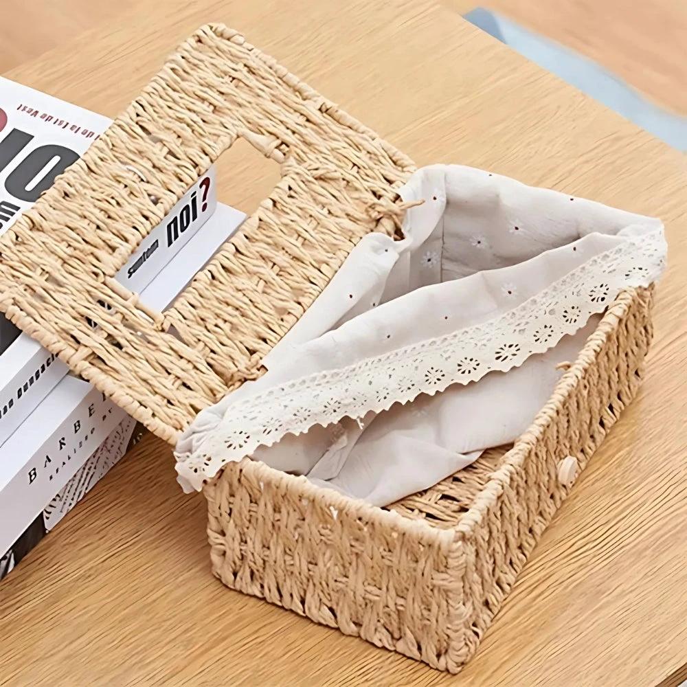 Lunor Braided Woven Tissue Box by Casa & Beyond