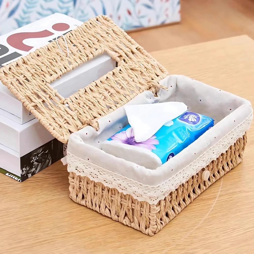Lunor Braided Woven Tissue Box by Casa & Beyond
