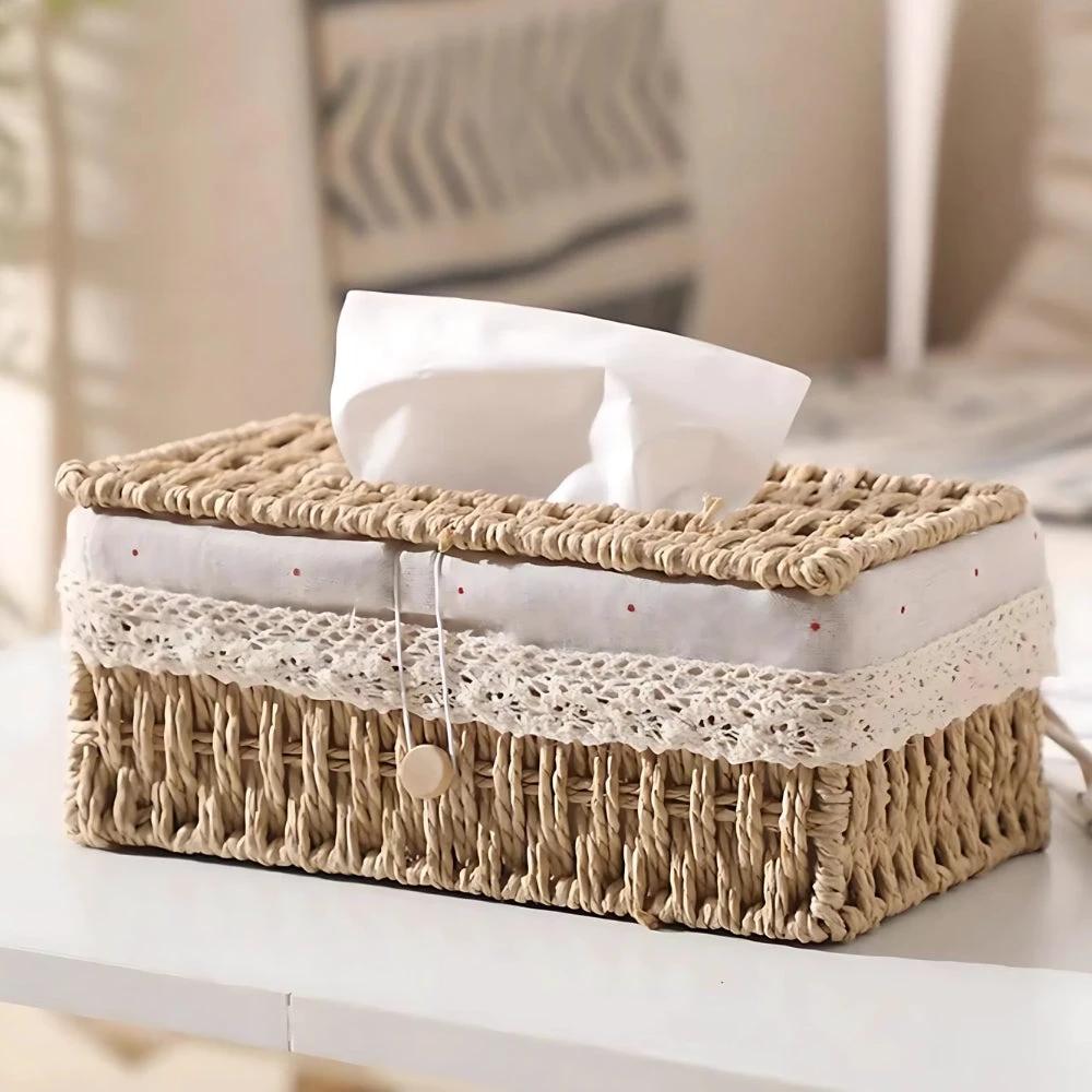 Lunor Braided Woven Tissue Box by Casa & Beyond