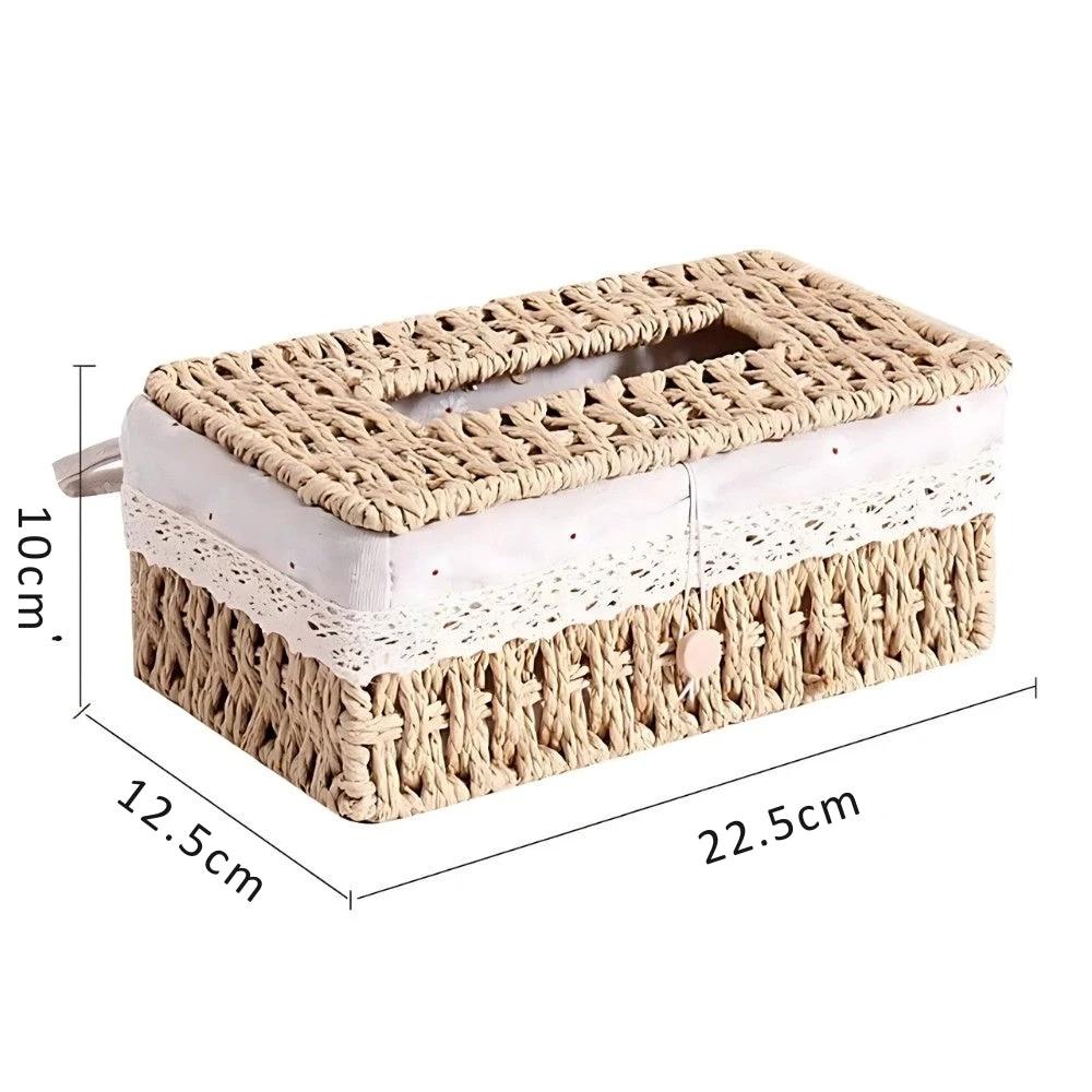 Lunor Braided Woven Tissue Box by Casa & Beyond
