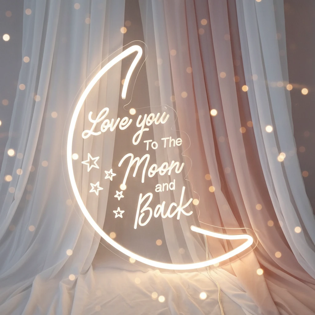 To The Moon and Back Neon Sign by Neonchics