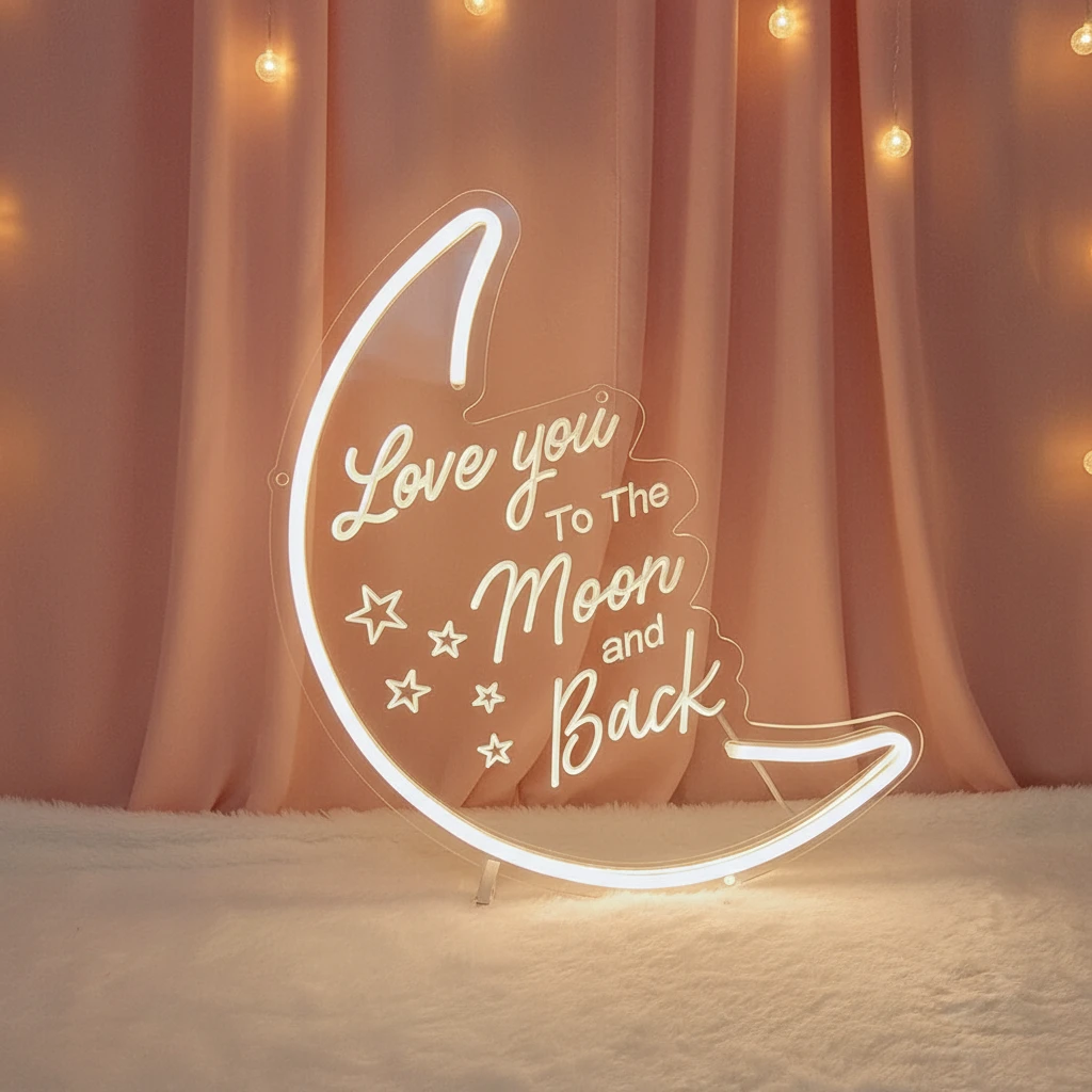 To The Moon and Back Neon Sign by Neonchics