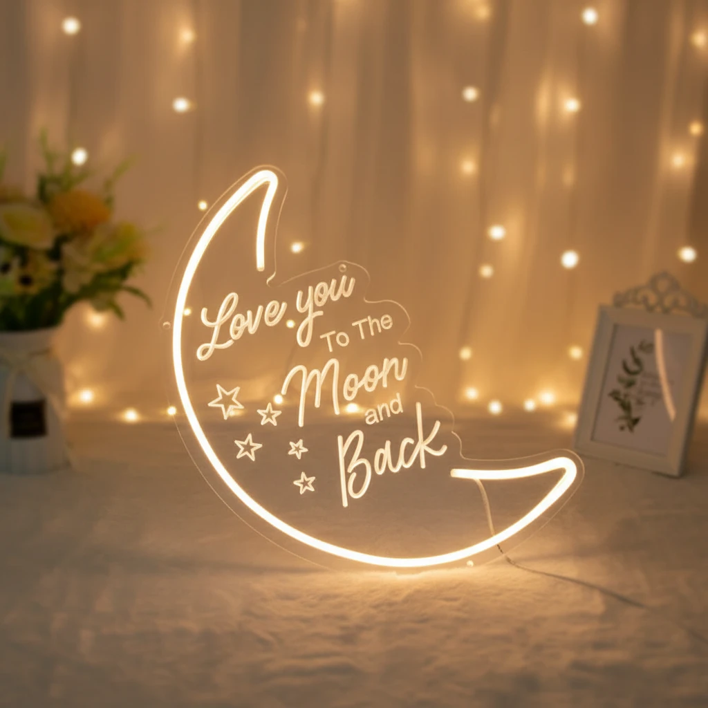 To The Moon and Back Neon Sign by Neonchics