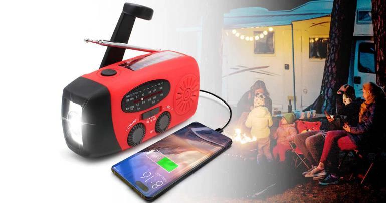 All-in-One Emergency Radio with Solar Power & Power Bank – Be Prepared Anytime, Anywhere by BowLift